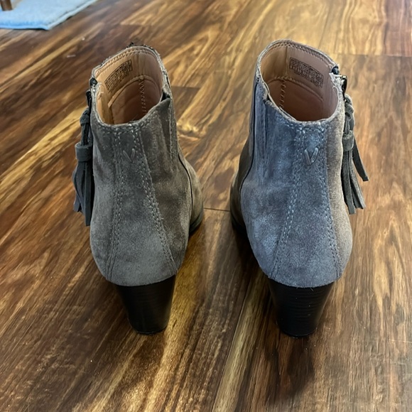 Vionic Gray Ankle Boots with Tassel Zipper - Picture 3 of 6